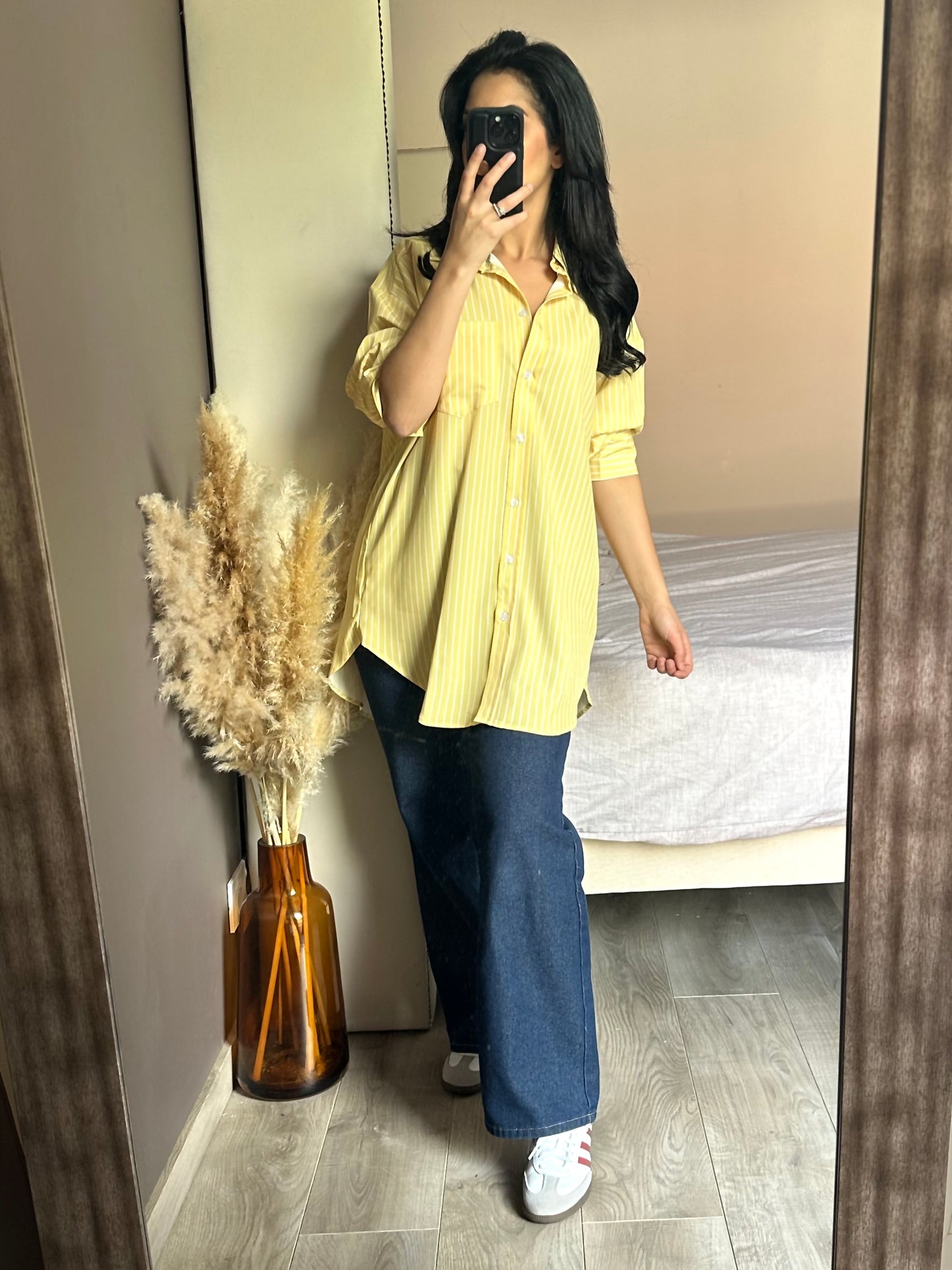 Chemise longue à rayures