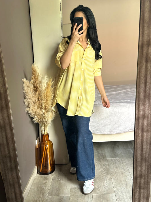Chemise longue à rayures