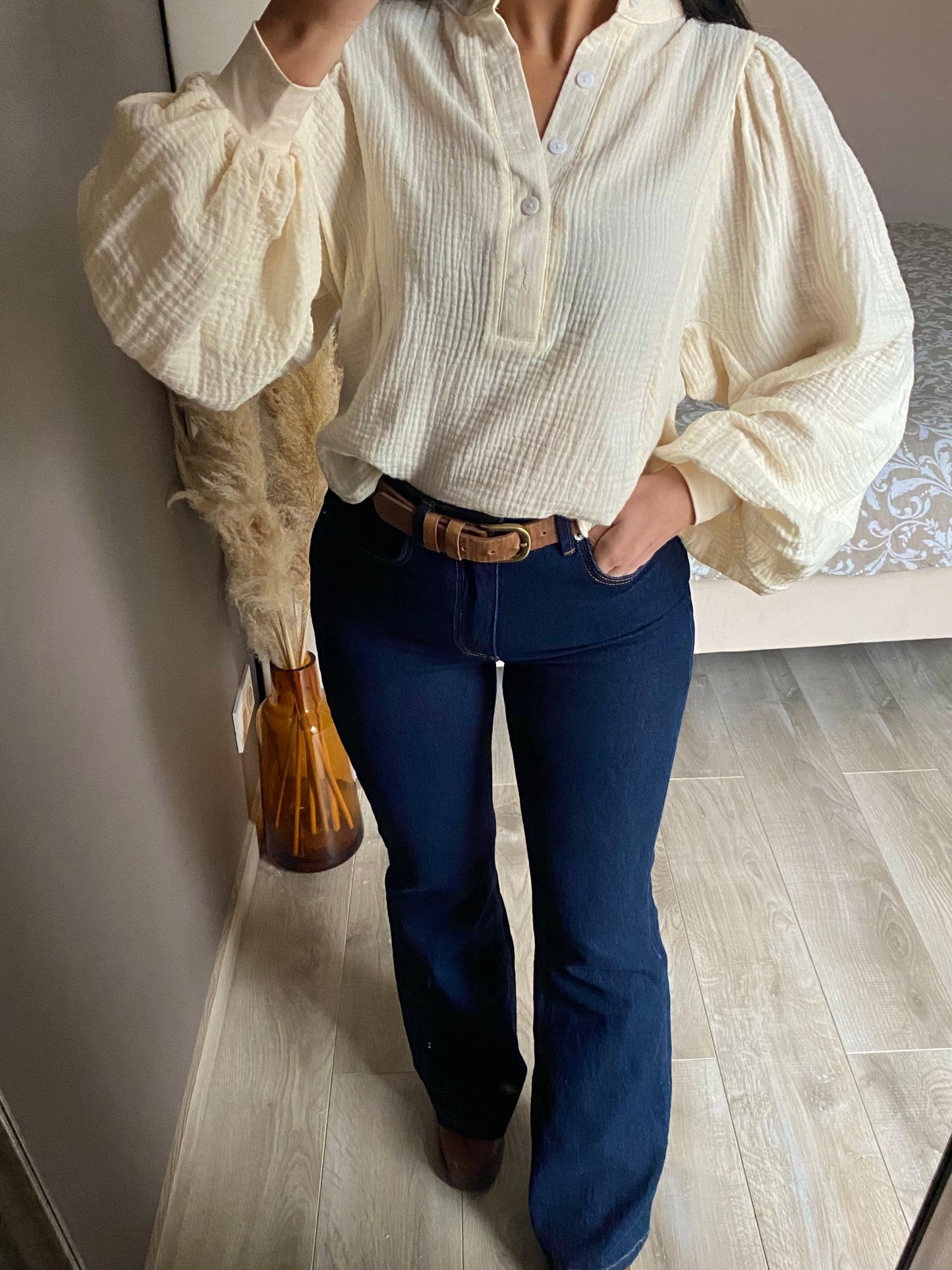 Blouse à manches bouffantes