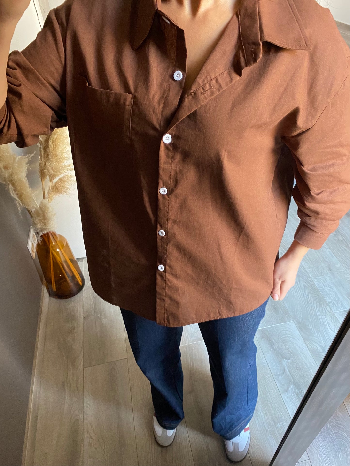 Chemise oversize en popeline