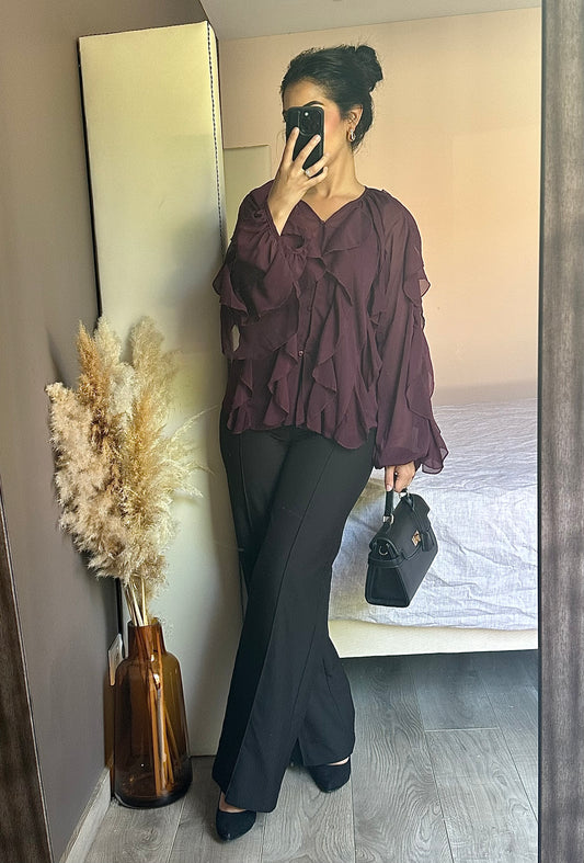 Blouse à volants