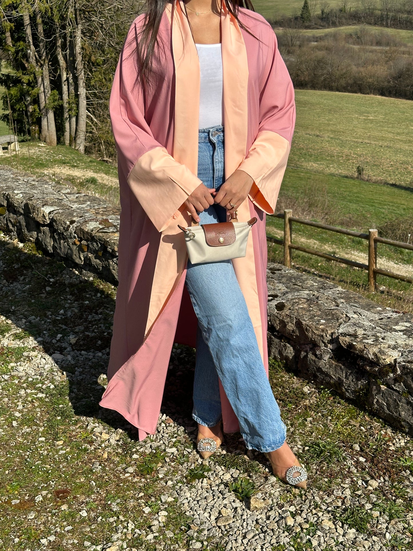 Abaya kimono bicolore