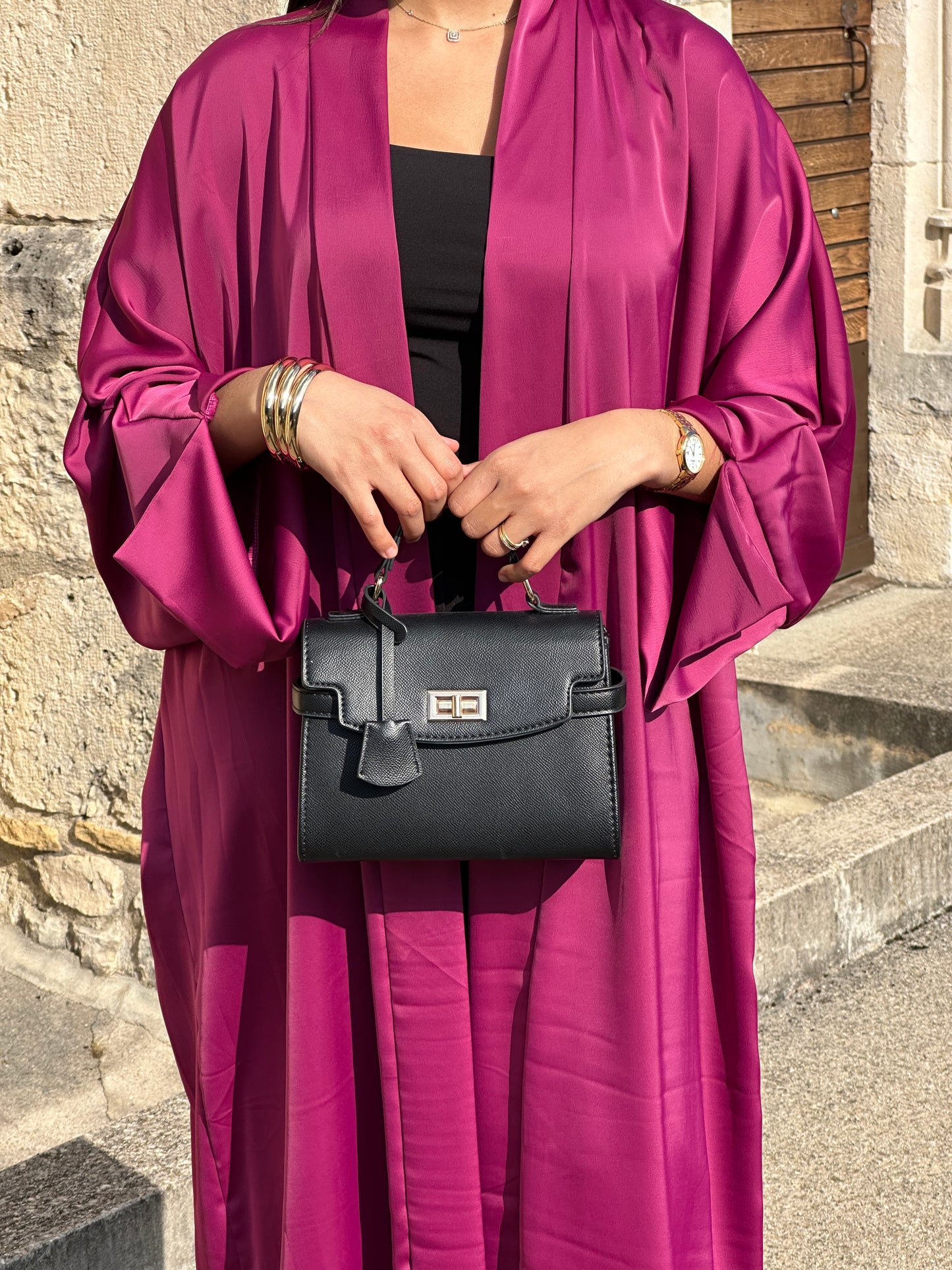 Abaya kimono satin